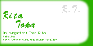 rita topa business card